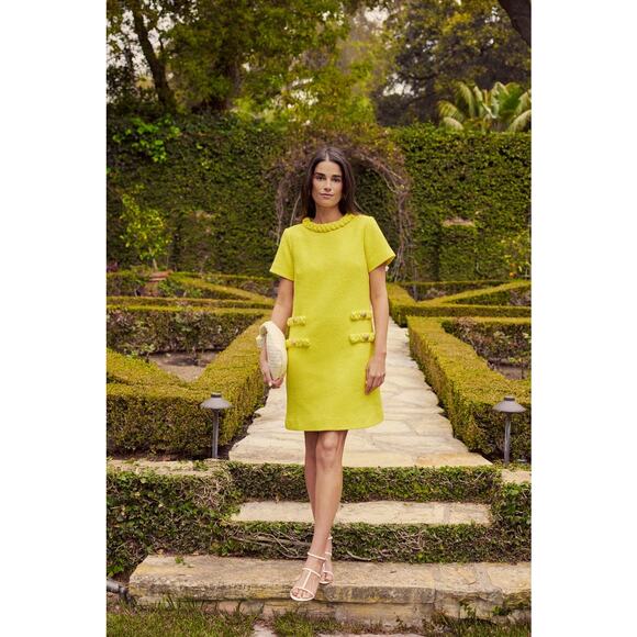 TUCKERNUCK Limoncello Tweed Jackie Dress Size M NWT Retail $268 Tuckernuck - Picture 6 of 7